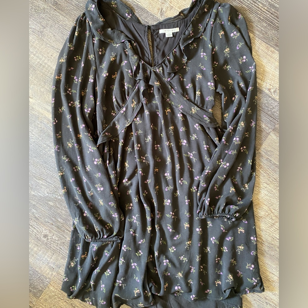 American Eagle Outfitters Black Floral Dress